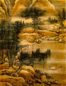 whirling-snow-on-riverbank